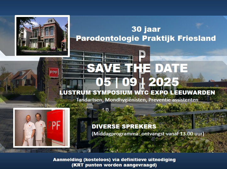 Heeft u onze SAVE THE DATE al gezien! 30 JAAR PPF